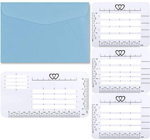 Onwon 4 Style Envelope Addressing Guide Address Stencil Templates Ruler Straight Guide