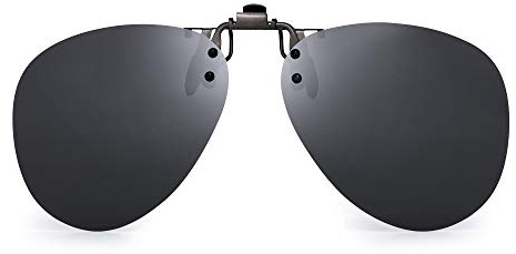 JM Polarizadas Clip en Gafas de Sol Sin Marco Flip up Lente Estilo Para Gafas Graduadas Gris
