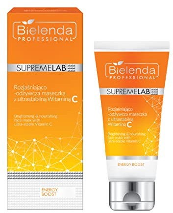 Bielenda Professional Supremelab Energy Boost blekande och närande mask med ultra-stabilem Vitamin C 70 ml