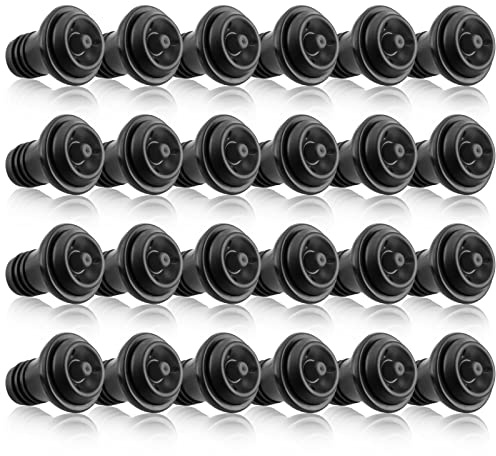 24 Pcs Wine Vacuum Stoppers - Rubber Bottle Savers to Preserve Flavor and Keep Wine Fresh