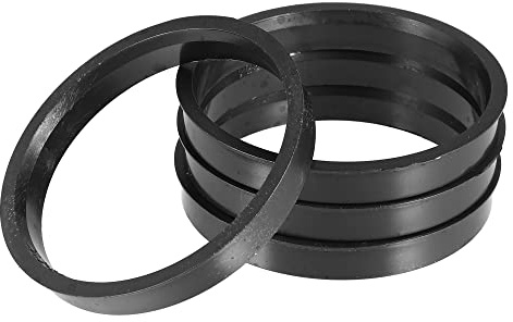 X AUTOHAUX Bague De Centrage Jante Noir 4Pcs Universel Anneau Centrique