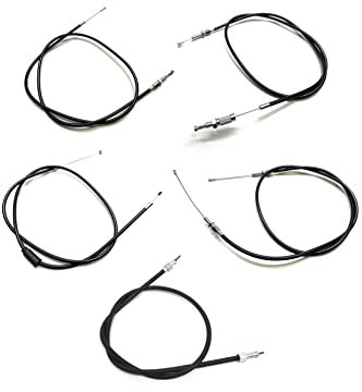 Züge Set – Schaltzug, Gaszug, Kupplungszug, Bremszug, Tachowelle passend für Hercules Prima 4 5 S – Hochwertige Ersatz Bowdenzüge
