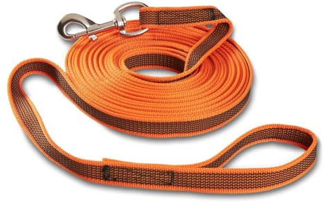 Wolters Avanti gummierte Schleppleine mit Handschlaufe, Größe:8 Meter, Farbe:orange
