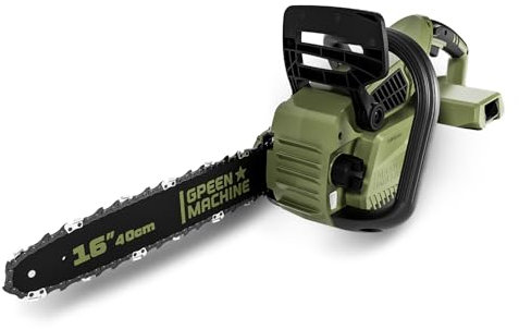 GREEN MACHINE Tronçonneuse sans fil 16 62V, tronçonneuse électrique sans fil avec guide Oregon 16, [Outil uniquement], [batterie et chargeur non inclus]