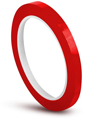 Lotsdonxia Insulation Tape Durable High-Temperature Resistant Self-Adhesive Tape 5mm Width for Grid Marking and Office Graphics Single Roll (Red)