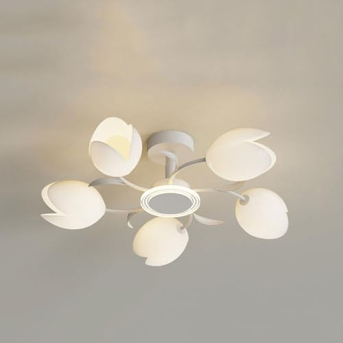 LLXDFUU Lámpara de techo de montaje empotrado blanca de la lámpara de cristal de leche moderna para el dormitorio Accesorios de iluminación de estilo crema para la entrada del techo del comedor Lámpar