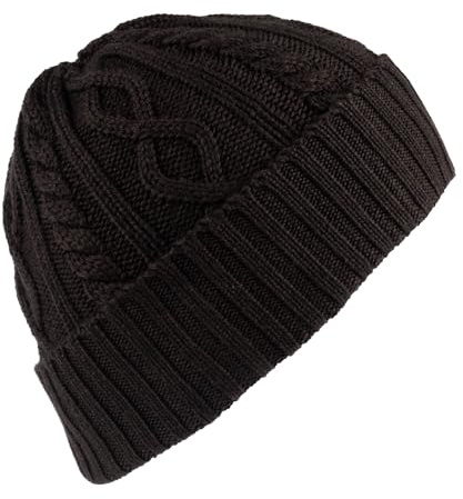 ENEA CASHMERE Cappello 100% Lana Merinos, Made in Italy Berretto Invernale Uomo Donna, Taglia Unica (Marrone)