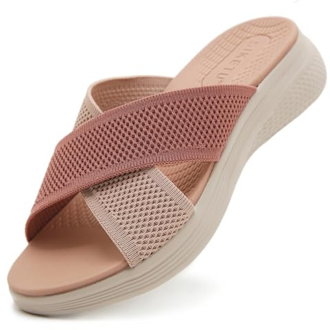 Uwowd Sandalias Mujer Verano Comodas Chanclas de Playa 36-42 EU | Piscina Zapatillas,Ortopedicas,Suave y Ligera,Punta Abierta,Antideslizante Casa