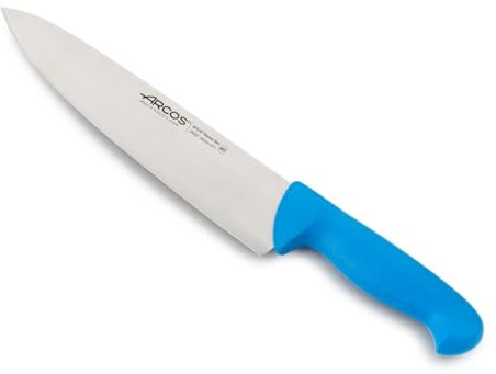 Arcos Serie 2900 - Cuchillo Cocinero - Hoja de Acero Inoxidable NITRUM de 250 mm - Mango inyectado en Polipropileno Color azul