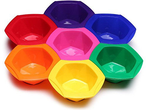 Hair Color Mixing Bowls in Rainbow Colours (Pack of 7)