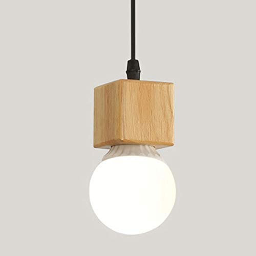 Mengjay E27 Créatif Suspensions Luminaires Industrielle Bois Plafonnier Moderne Luminaire Lumiere Contemporain Suspensions Plafonniers Luminaire (Type A)