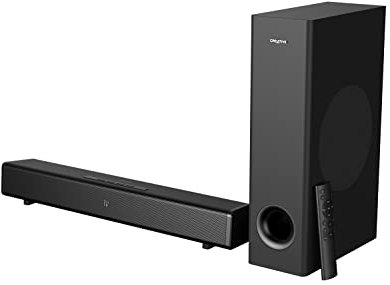 CREATIVE Stage 360 2.1 Soundbar mit Subwoofer für TV, PC, Desktop mit Dolby Atmos, Surround Sound, HDMI ARC/2.0, Bluetooth, Opt. IN,IR-Fernbedienung