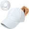 Enwokran Gorra de Béisbol para Mujer con Cola, Ajustable Plegable Malla Transpirable, Gorra Deporte Secado Rápido Impermeable Deportes al Aire Libre Gorro (Blanco)