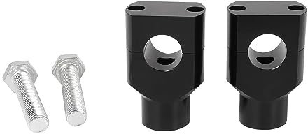 Baceyong 2pcs Motorcycle Handlebar Risers, Universal Fit Handle Bar Clamp Risers 1 inch 25mm, Black 25mm (1)