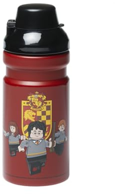 Room Copenhagen LEGO Harry Potter Gryffindor Drinking Bottle - 390 ml, Durable PP/Silicone - Fun and Practical Kids Water Bottle with Covered Spout, Sports Water Bottle
