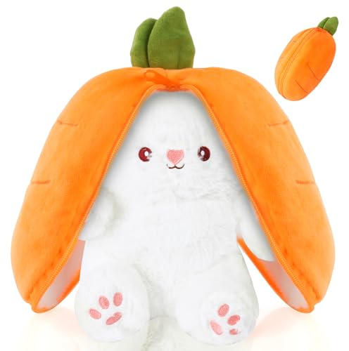 OSDUE Lapin Mignon en Peluche de Pâques, 25CM Jouet en Peluche