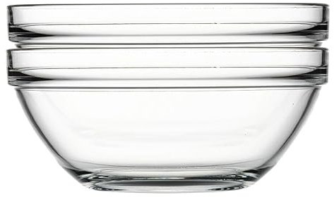 Queensway Home & Dining 2.5L Single Chef's Tempered Glass Salad Mixing Baking Serving Bowl (Pack of 2)