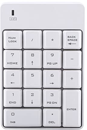 Fydun Pavé Numérique USB 2.4GHz, 18 Touches, Ordinateur Portable, Nouveau, Accessoires Professionnels (White)