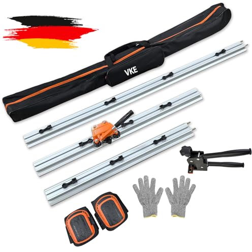 VKE Fliesenschneider 3300MM,Maximale Schneideplattendicke 120mm,Geeignet für Keramikfliesen/Keramik/Steinplatten,Fliesenschneidmaschine inklusive Saugnapf,Manueller Schneidemaschine,Knieschonern