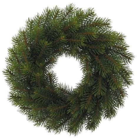 CREATIV green künstlicher Tannen-Kranz 25 cm I Weihnachtskranz mit 56 naturgetreuen Ästen I hochwertiger Tannen-Weihnachtskranz I Adventskranz künstlich I Türschmuck Weihnachtsdeko