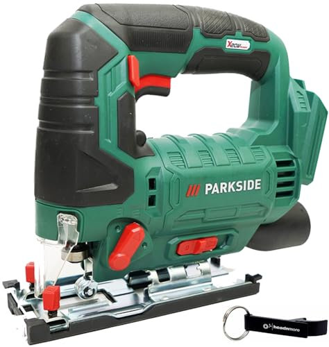 HEADNMORE® Parkside® - Sega a pendolo PSTDA 20 Wireless 20 V + portachiavi HEADNMORE® (senza batteria)