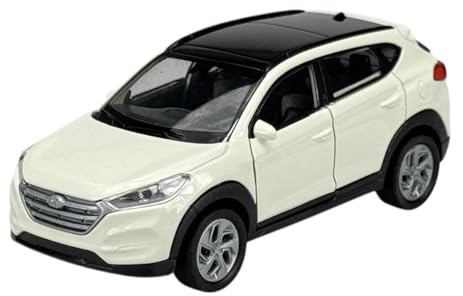 Welly Modelo Coche Compatible con Hyundai Tucson 3 III Blanco 3ª Generación 2015-2020 ca 1/34-1/39 Modelo Metal Auto Die Cast Nuevo en Caja 43718