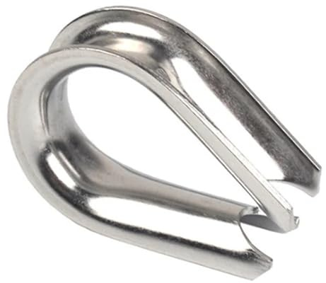 100 pezzi di anelli protezione for funi metalliche, elementi fissaggio for ancoraggio, morsetti ad anello in argento Per Funi Metalliche(M6)