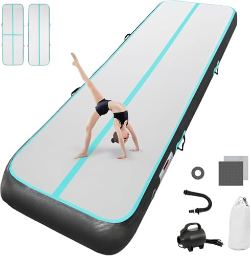 colchoneta gimnasia artistica 20cm Altura 3 M largo 2M ancho Tumbling Gimnasia colchoneta Inflable Tumbling Mat Estera con Bomba eléctrica