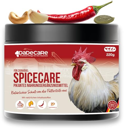 Spicecare Integratore Erbal per Galline in Polvere, con Zucca, Aglio e Chili, Mangime Complementare per l'Equilibrio Intestinale di Galline Ovaiole e Pollame da Cortile, 220 g