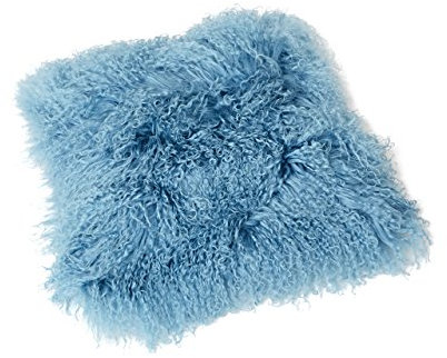 Reissner Lammfelle Tibet Lammfell Kissenbezug langflorig 40x40cm JAY20 Farbe blau