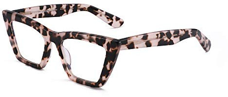 GLINDAR Occhiali Luce Blu Occhi di Gatto. Protezione contro Schermi e Monitor. Montatura in Acetato di Alta Qualità - Per Donna. [Tartaruga]