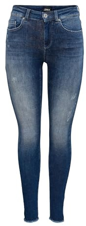 ONLY dam Jeans Onlblush Life Mid Sk Ank Raw Rea811 Noos
