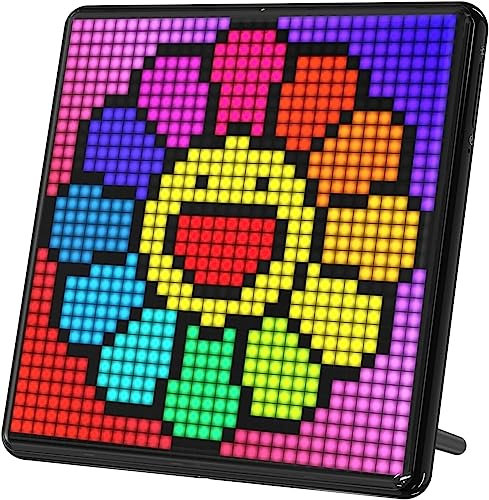 Divoom LED Panel - Retro RGB Display Wandleuchte für Lightbar, DIY Pixel Art Animation, Smart App Steuerung, Multifunktional Gaming Deko Zubehör für PC und Gaming Zimmer Wand Setup