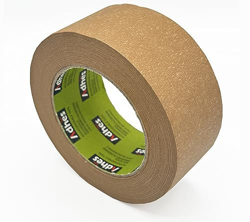 Amazinnov - Ruban adhésif kraft en papier 50 mm x 50 m, marron, alternative sans plastique (Lot de 1)