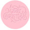 Merry Christmas Wreath Cookie Stamp Personalised Plastic Fondant Embosser Mold for Party Handmade Edible Baking Cooking Icing Cupcake Cake Biscuits Mould Accessories Decorations, 8cm (3.15 inches)