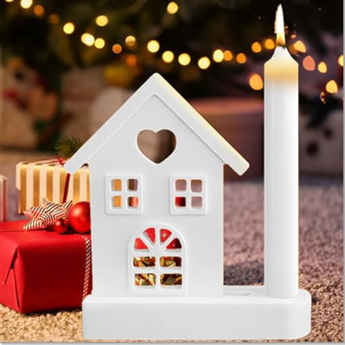Silikonform Kerzenhalter Häuser, Weihnachten Gießform Kerzenhalter, DIY Silikonformen für Beton, DIY Zement Kerzenhalter Form Kerzenhalter für handgemachte Kerze, Duftkerzen Handwerk