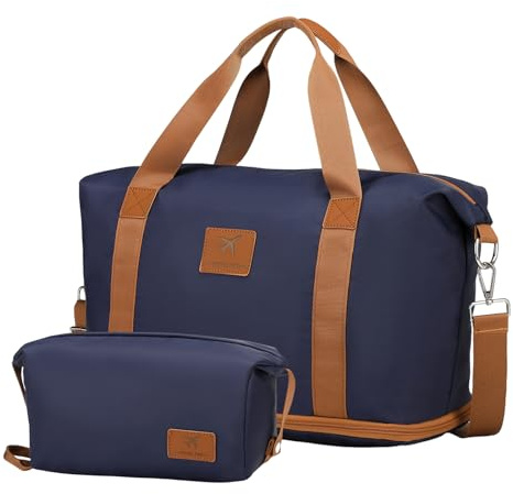 British Traveller Sac de Voyage Week-End Extensible Grand Sac Hôpital, Sport Gym et Cabine Avion (Marine)