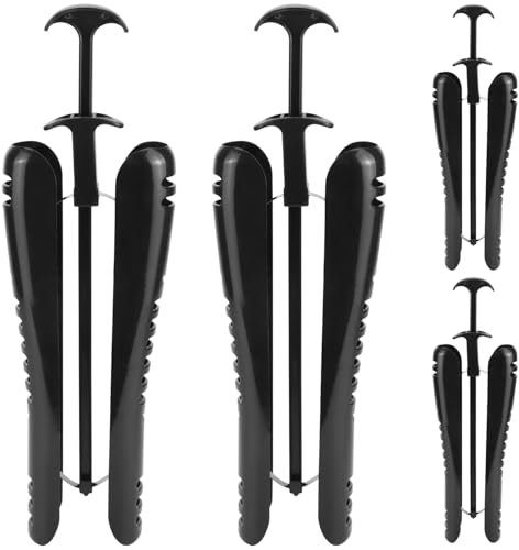 QWORK® 4 Stück Stiefelspanner, 42cm Stiefelformer mit Griff, Stiefelformer Schwarz