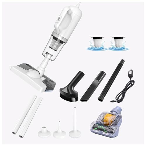 LRF-yxkj Aspira E Lava Pavimenti Casa 5 in 1 Portatile, 200ml Serbatoio dell’acuqa, Lavasciuga Pavimenti Senza Filo per Pavimento Tappeti Animali e Gli Interni delle Auto
