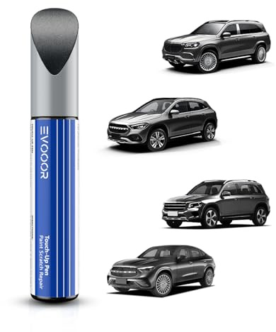 EVOOOR (992/7992 Retoque de pintura gris selenita metalizado para Mercedes-Benz, reparación de arañazos para coches, solución de reparación rápida y fácil
