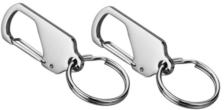 Gatuida 2piezas Llavero De Acero Inoxidable Llavero Sencillo Para Coche Duradero