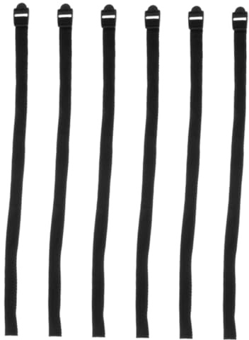 Alipis Lot de 6 Dragonnes de Rechange pour Bâtons de Ski et Randonnée Sangles de Fixation Réglables en Nylon Noir Compatibles Bâtons de Marche Maintien Sécurisé pour Activités Plein
