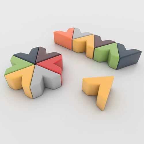 KIBONCY Creative V-Shape Stool Group, Minimalist Fabric Seating for Reception, Lobby, Training Center Waiting Area, and Contemporary Lounge(A)