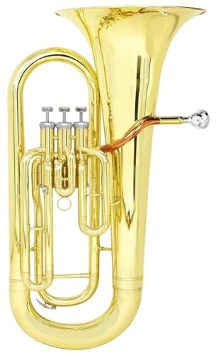 Euphonium Musikinstrumente Bb B Flat Euphonium 3 Tasten Messing Baritonhorn Mit Koffergurt Tuch Anfänger Professionelle Leistung(Type2)