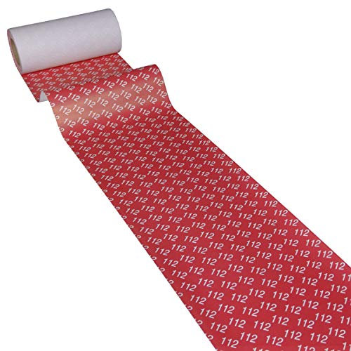 JUNOPAX Papier-Tischläufer 50m x 0,20m Feuerwehr, nass- und wischfest
