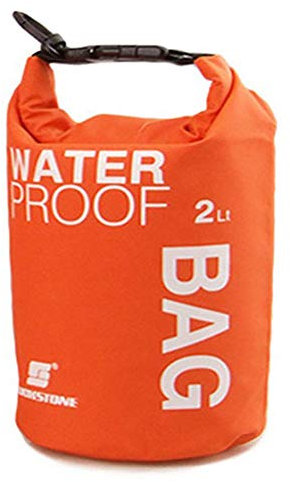 Uncle Paul wasserdichte Tasche - Orange 2L Trockentaschen, wasserdichte Packsäcke zum Treiben Bootfahren Kajakfahren Angeln Rafting Schwimmen Camping Kanufahren Surfen