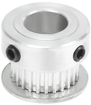 sourcing map Aluminio 25 Dientes 10 mm Diámetro de la correa dentada Polea loca Brida Rueda síncrona para correa de 6 mm Impresora 3D CNC