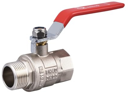 Zencq Valvola a Sfera 3/4 Pollici Mf Maniglia a Leva, Valvola a Sfera in Ottone Con Leva Per Uso Industriale, Barili Di Acqua Piovana Con Filettatura Interna E Filettatura Esterna