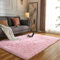 Evitany Teppich Wohnzimmer Rosa, Soft Kleiner Teppich,Flauschiger Anti-Rutsch Teppiche,Waschbarer Bettvorleger für Kinderzimmer,Wohnzimmer(Rosa, 60x120 cm)