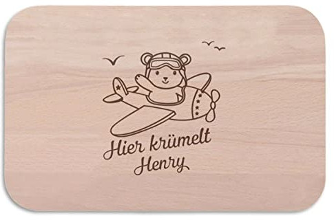 Rahmenlos - Tabla de desayuno, diseño con texto en alemán